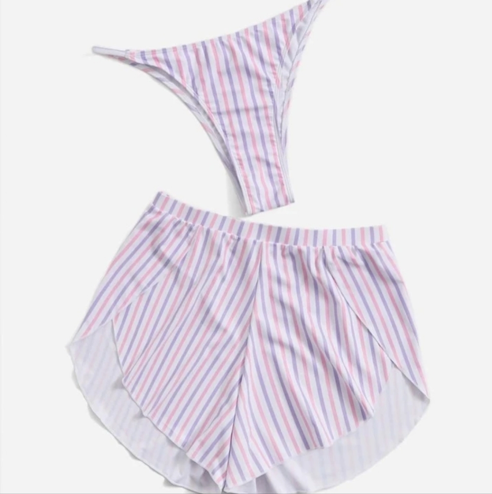 Bikini bottom and cover up shorts NWOT